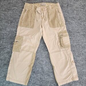 Abercrombie Fitch Y2K Cargo Pants Womens 34X28 Paratrooper Utility Baggy Grunge‎